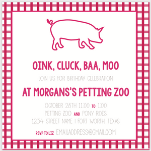 Petting Zoo Invitation