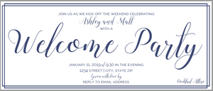Welcome Party Lumbar Invitation