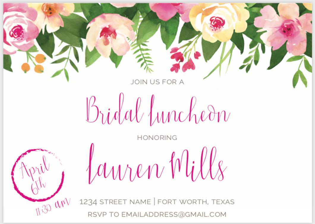 Floral Bridal Luncheon