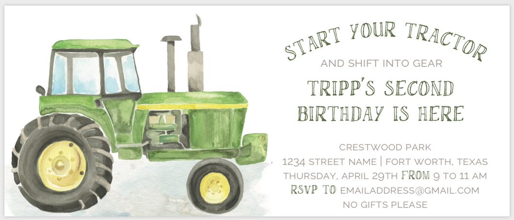Tractor Invitation