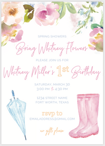 May Flowers Invite