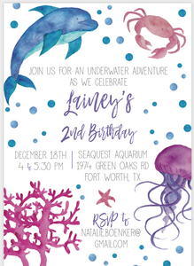 Underwater Adventure Party Invitation